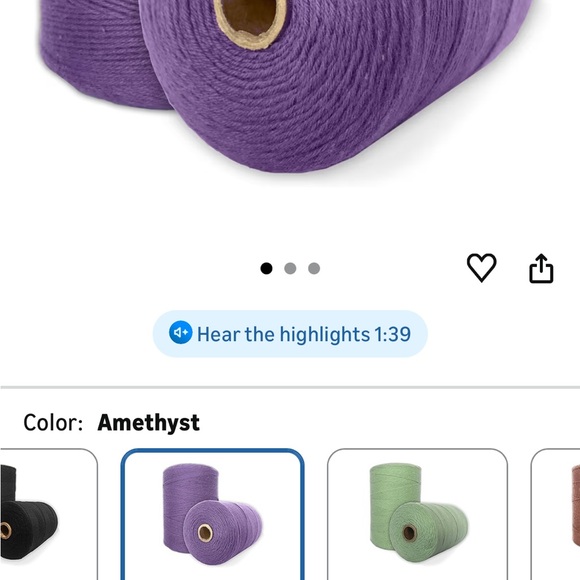 Premium Cotton Yarn Set - Black, white, brown, amethyst, Red - Picture 9 of 10